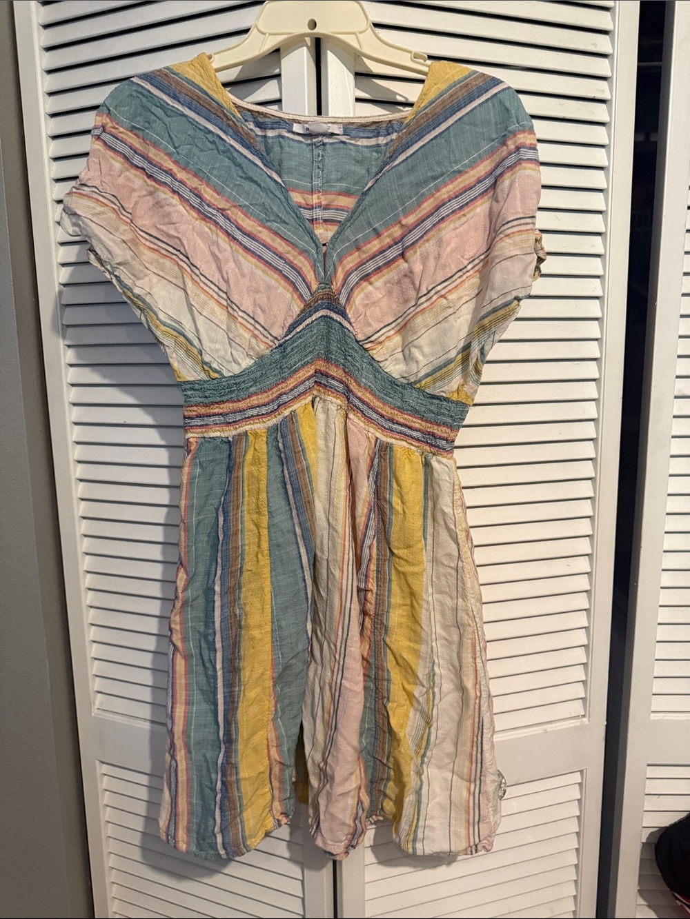 O'Neill Striped Multi-Color V-Neck Summer Dress